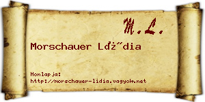 Morschauer Lídia névjegykártya